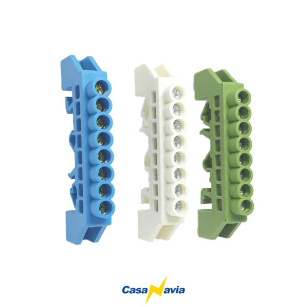 BARRA PLASTICA CONEX. RIEL 10 AZUL