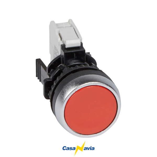 BOTONERA 22.5MM 1NC ROJO METALICO